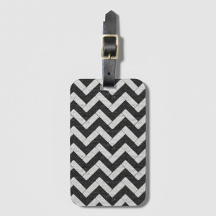 Étiquette À Bagage Joli noir blanc rayures de marbre jeter couverture
