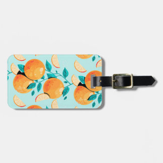 Étiquette À Bagage Jolie aquarelle Citrus orange