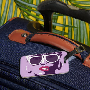 Étiquette À Bagage Jolie femme aux lèvres roses