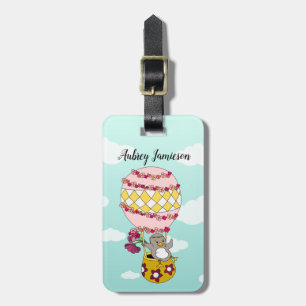 Étiquette À Bagage Jolie fille rose personnalisée Boho Flower Princes