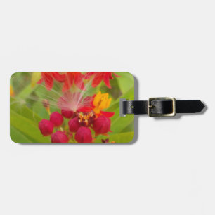 Étiquette À Bagage Jolie florale colorée avec Milkweed Art Imprimer