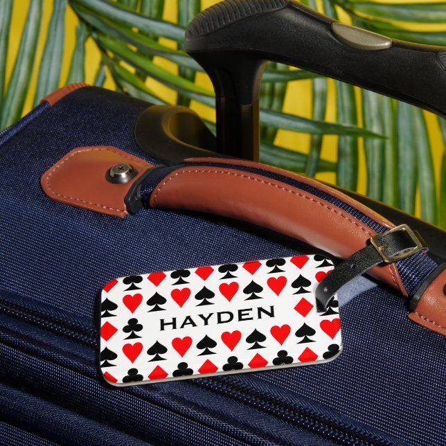 Étiquette À Bagage Jouer Carte Convient Motif Personnalisé (Insitu Rectoal 3)
