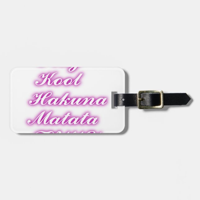 Étiquette À Bagage Jouer Cool Hakuna Matata .png (Devant horizontal)