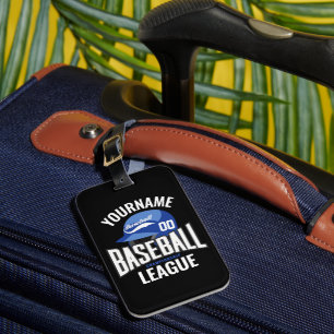 Étiquette À Bagage Joueur de baseball personnalisé NOM Équipe Champ C