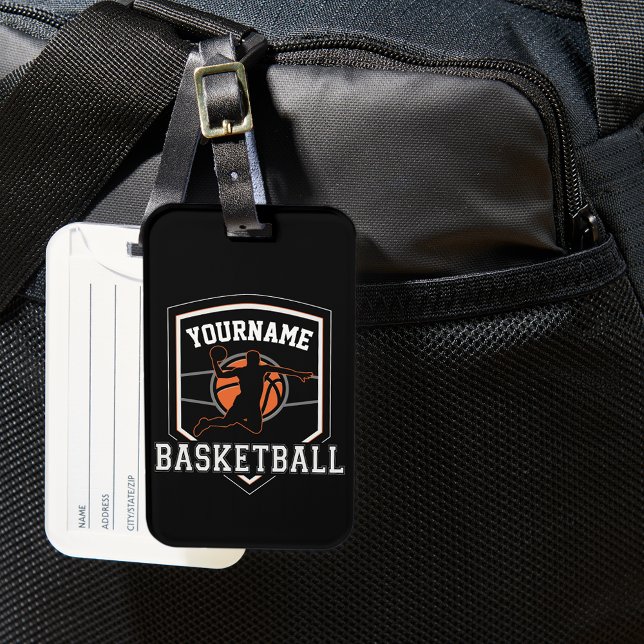 Étiquette À Bagage Joueur de basket-ball personnalisé NOM Équipe de b (Créateur téléchargé)