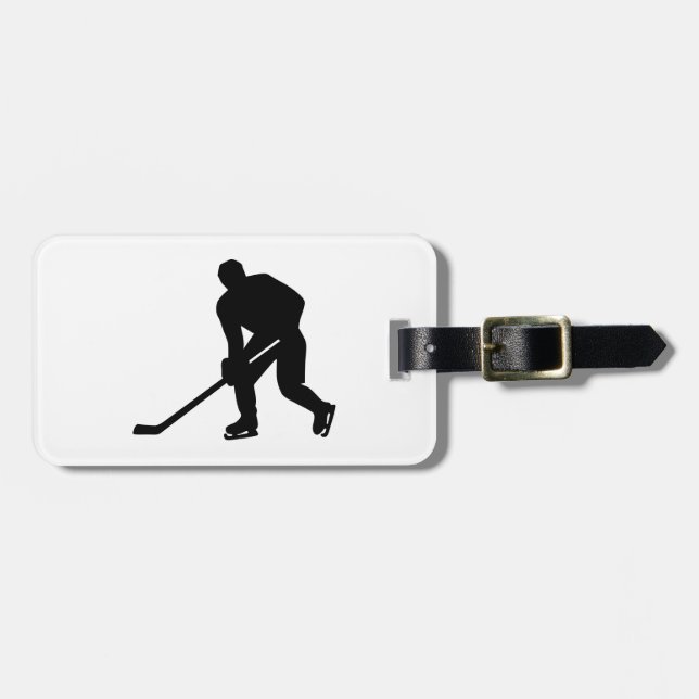 Étiquette À Bagage Joueur de hockey (Devant horizontal)