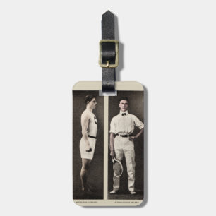 Étiquette À Bagage Joueur de Tennis Vintage Athlète Pro
