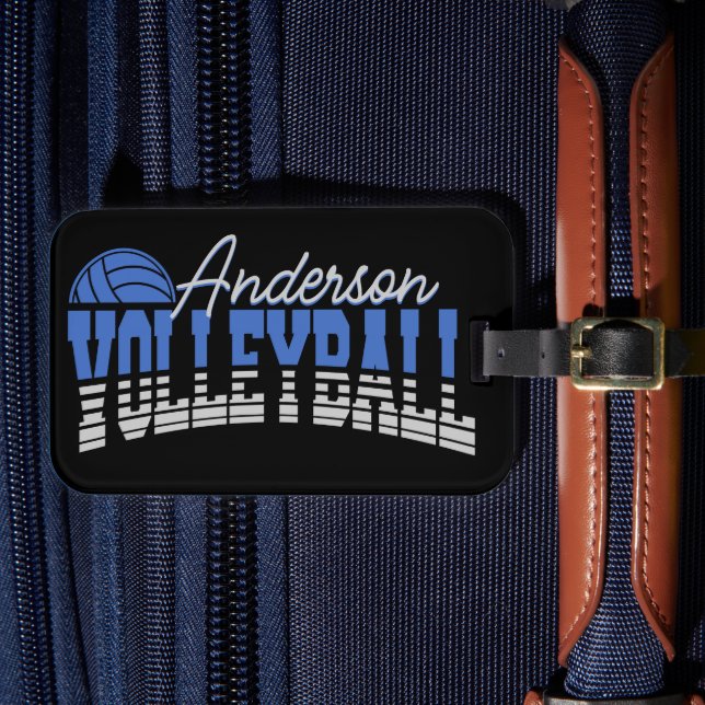 Étiquette À Bagage Joueur de volley-ball personnalisé AJOUTER UN NOM  (Insitu Rectoal 4)