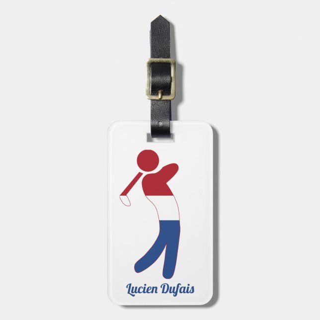 Étiquette À Bagage Joueur néerlandais personnalisé (Devant Vertical)