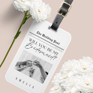 Étiquette À Bagage Journal de la proposition de Bridesmaid