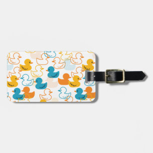 Étiquette À Bagage Joyeuse baignade une patte de canards Motif II