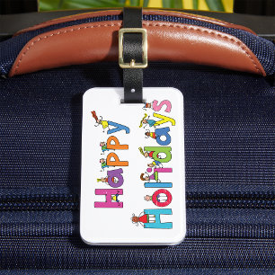 Étiquette À Bagage Joyeuses vacances enfants
