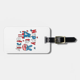 Étiquette À Bagage Joyeux Jour de l'Indépendance 4 juillet