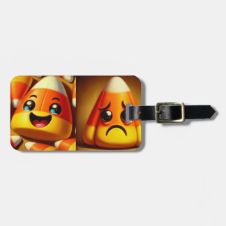 Étiquette À Bagage Joyeux maïs à bonbons triste