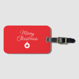 Étiquette À Bagage Joyeux Noël classique unique minimaliste simple
