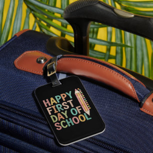 Étiquette À Bagage Joyeux premier jour de rentrée scolaire