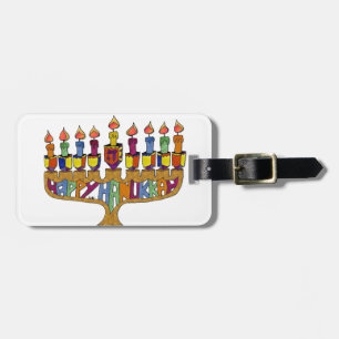 Étiquette À Bagage Judaica Happy Hanukkah