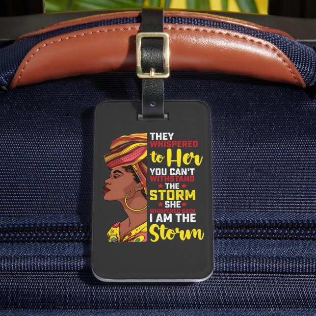 Étiquette À Bagage Junetten Je Suis La Tempête Melanin Black Girl (Insitu Rectoal 2)