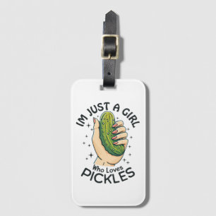 Étiquette À Bagage Juste Une Fille Qui Aime Les Pickles - Végétan Drô