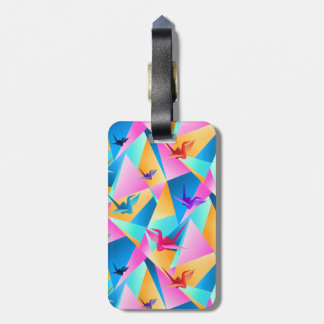 Étiquette À Bagage Kaléidoscope d'origami