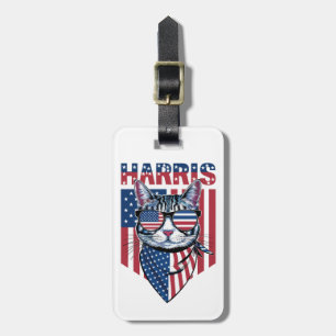 Étiquette À Bagage Kamala Harris Présidente 2024 Chat Drôle
