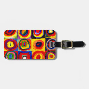 Étiquette À Bagage Kandinsky Farbstudie Quadrates Cercles Art