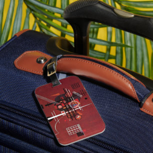 Étiquette À Bagage Kandinsky - Rouge mouillé