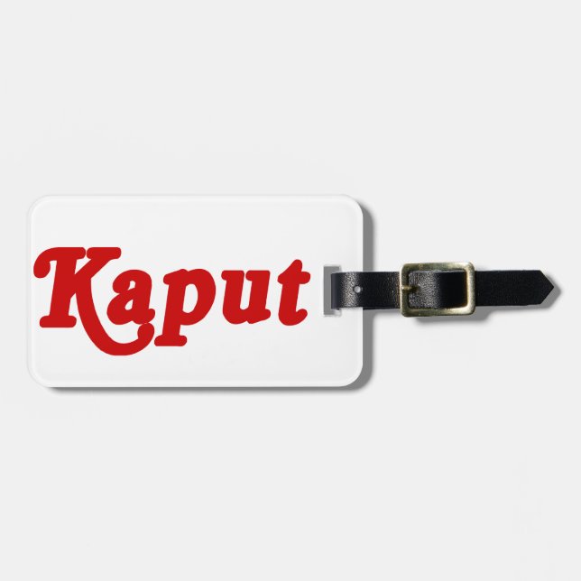 ÉTIQUETTE À BAGAGE KAPUT ♦ NE FONCTIONNE PAS ♦ (Devant horizontal)