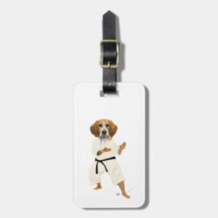 Étiquette À Bagage Karate Beagle