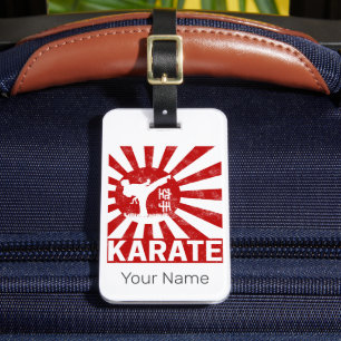Étiquette À Bagage Karate Martial Arts avec design Vintage japonais