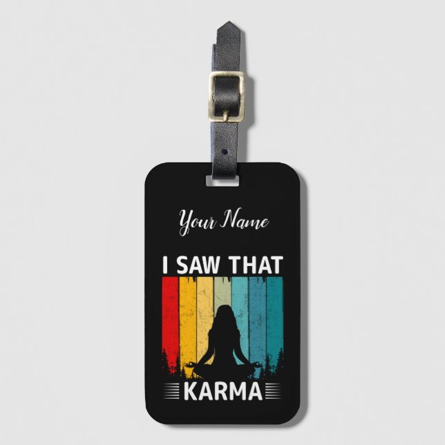 Étiquette À Bagage Karma Saw (Devant Vertical)