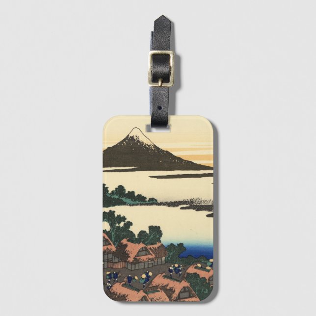 Étiquette À Bagage Katsushika Hokusai Dawn dans la province de Kai (Devant Vertical)