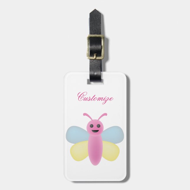 Étiquette À Bagage Kawaii Bee Thunder_Cove multicolore (Devant Vertical)