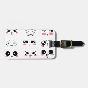 Étiquette À Bagage kawaii kaomoji