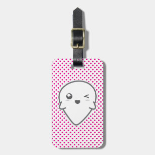 Étiquette À Bagage Kawaii Winking Ghost Travel Luggings Tags