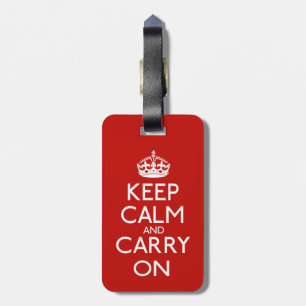 Étiquette À Bagage Keep Calm and Carry