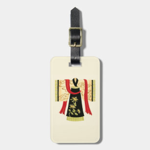 Étiquette À Bagage Kimono japonais traditionnel avec imprimé floral