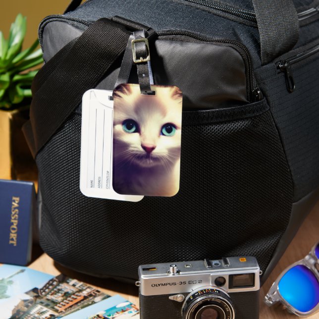 Étiquette À Bagage Kitten (Recto & Verso)