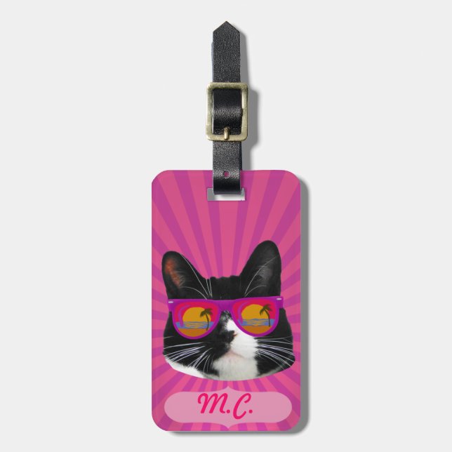 Étiquette À Bagage Kitty épique à Shades (Devant Vertical)