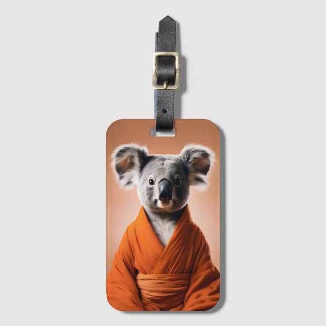 Étiquette À Bagage Koala bouddhiste (Devant Vertical)