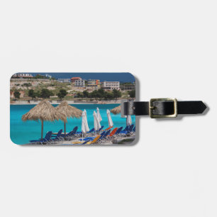 Étiquette À Bagage Ksamil, front de mer de la ville
