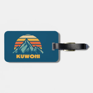 Étiquette À Bagage Kuwohi Caroline du Nord Tennessee Retro Turquoise