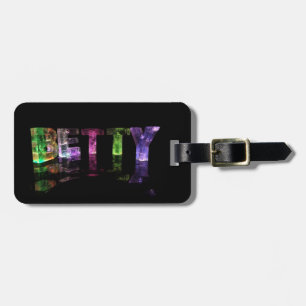 Étiquette À Bagage La Betty nommée dans les lumières 3D