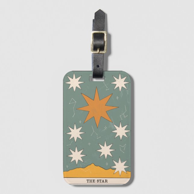 Étiquette À Bagage La carte Star tarot moderne Major Arcana (Devant Vertical)