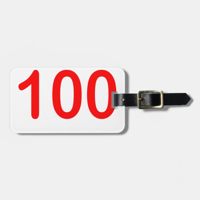Étiquette À Bagage la chemise 100 de l'emoji 100 le gardent 100 (Devant horizontal)