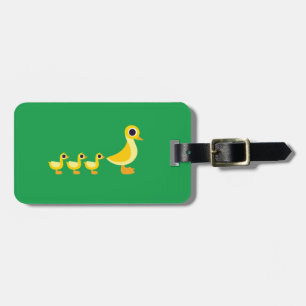 Étiquette À Bagage La famille de canard