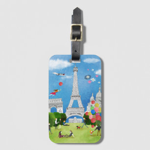 Étiquette À Bagage La France colorée