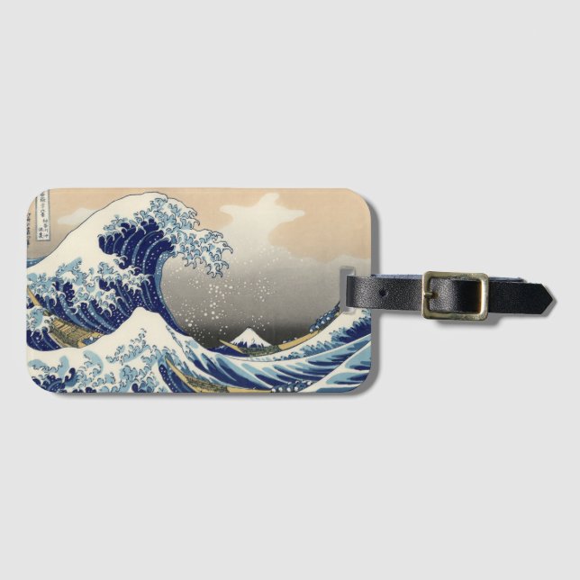 Étiquette À Bagage La Grande Vague au large de Kanagawa Hokusai (Devant Horizontal)