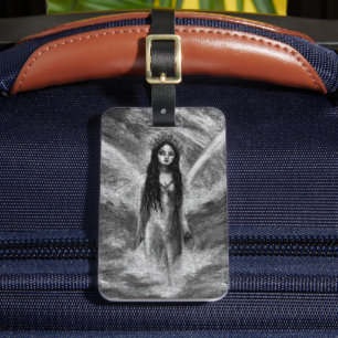 Étiquette À Bagage La Luna Dark Angel Fairy Femme Goth Imaginaire Art