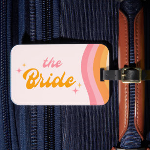 Étiquette À Bagage La mariée Super rose et orange